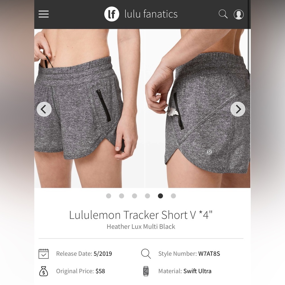 Lululemon Tracker Short V* 4”